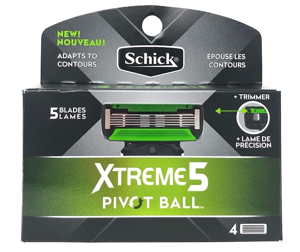 Schick Xtreme 5 PivotBall Men's Razor Refills, 4 Count (Single Pack)