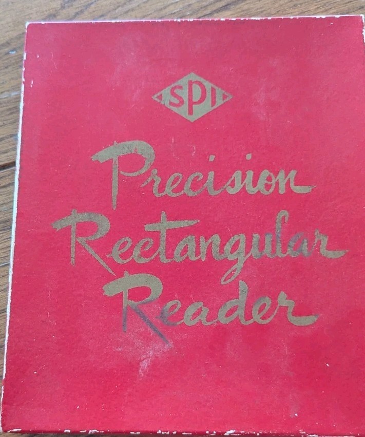Vintage Bakelite SPI Rectangular Reader With Box Cream 2" x 4" Y