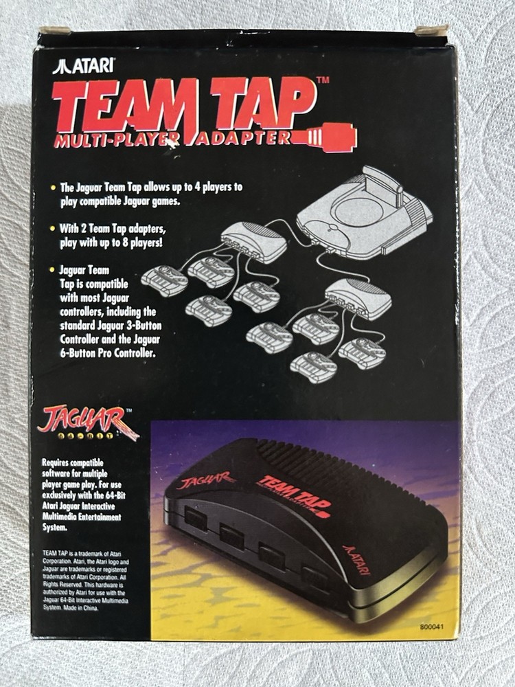 New Open Box TEAM TAP Atari Jaguar Multi Player Adapter, Please Read!