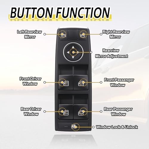 Driver Side Power Window Switch Master Control Button Compatible with Mercedes