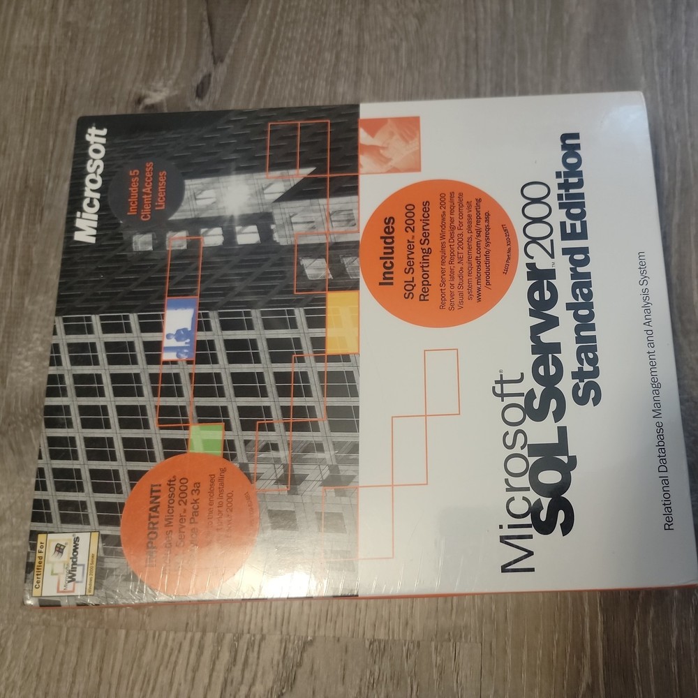 Microsoft SQL Server 2000 Standard Edition w/5 Client Licenses
