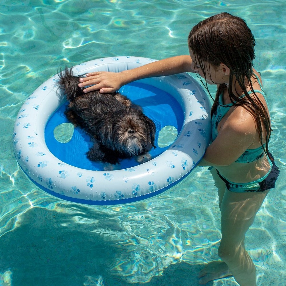 INFLATABLE PET FLOAT for Small to Medium Dog or Cat PVC Pool Candy