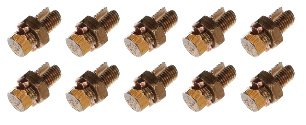 (10-Pack) Blackburn 6H3 BK6 Copper Split-Bolt Connector 6-SOL 10-SOL 16STR