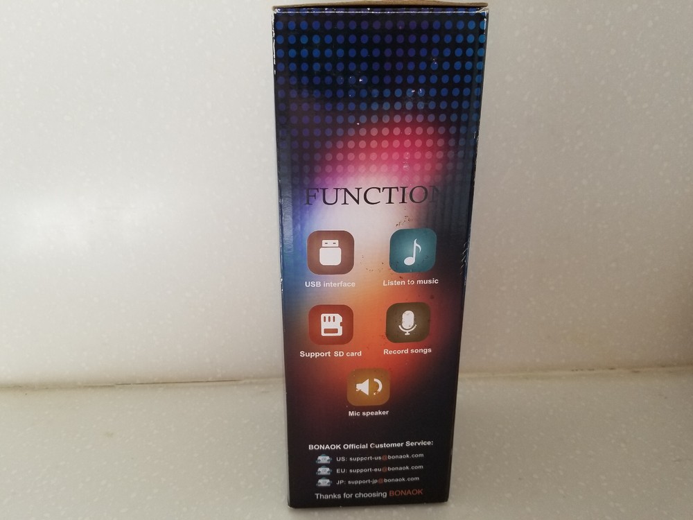 BONAOK Wireless Bluetooth Karaoke Portable Handheld Microphone Speaker