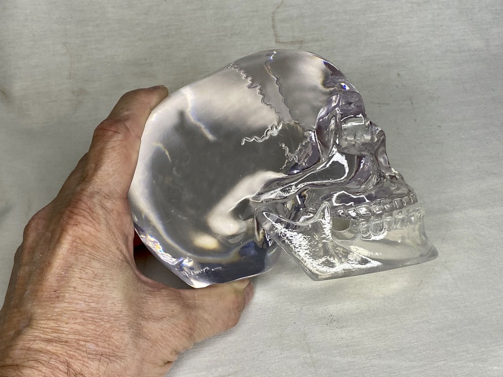 Mitchell Hedges Ancient Crystal Skull Replica, Solid Acrylic, Free Color Book