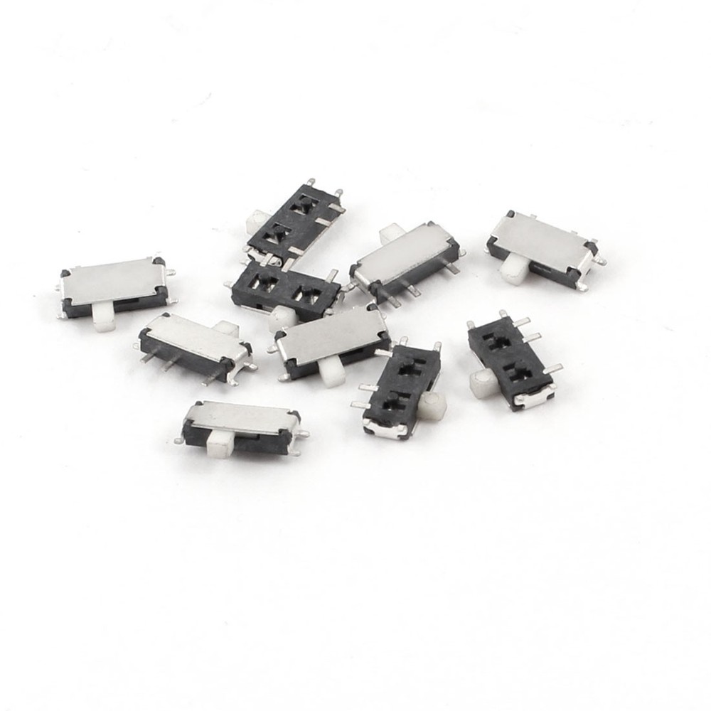 10pcs 2 Position 7 Pins Horizontal Mini Surface Mounted Devices SMT Slide Switch