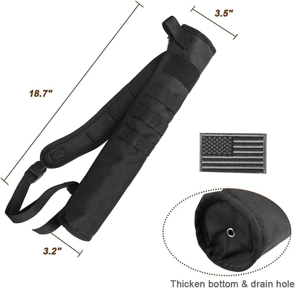 Archery Lightweight Back Arrow Quiver Dual Use Foldable Compact Hip Arrows Ba...