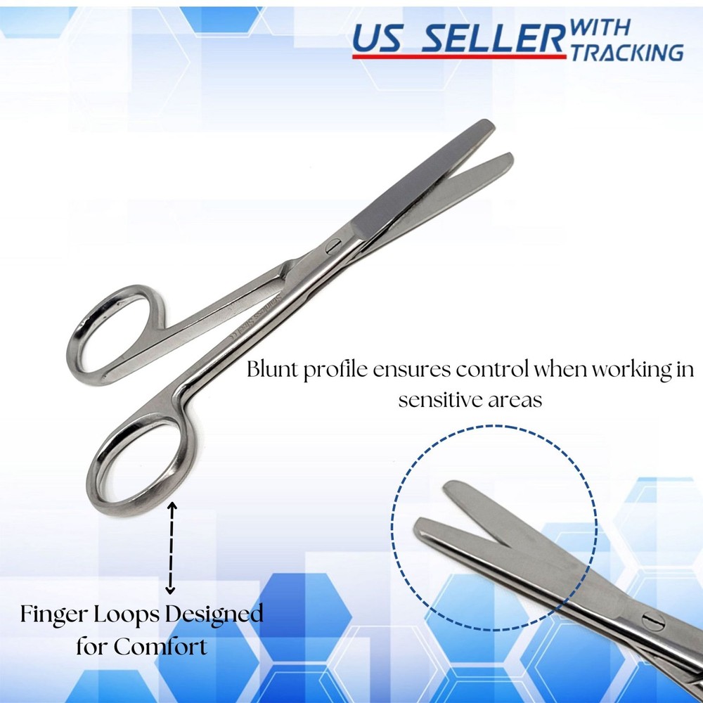 Operating Dissecting Surgical Scissors 4.5" Straight Sharp Blunt Blades