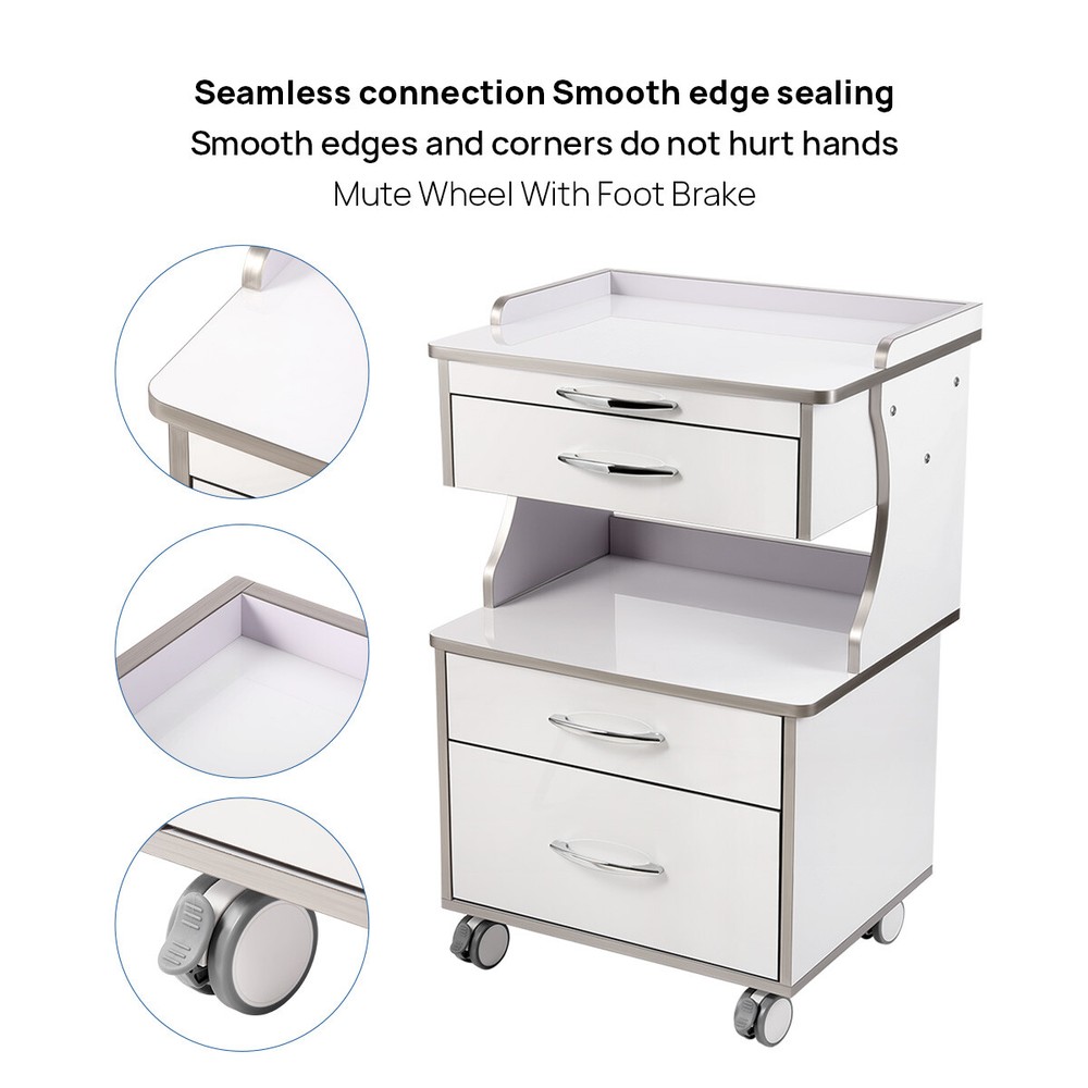 FDA Dental Unit Chair Computer Controlled+Dentist Stool/Rolling Tool Cart