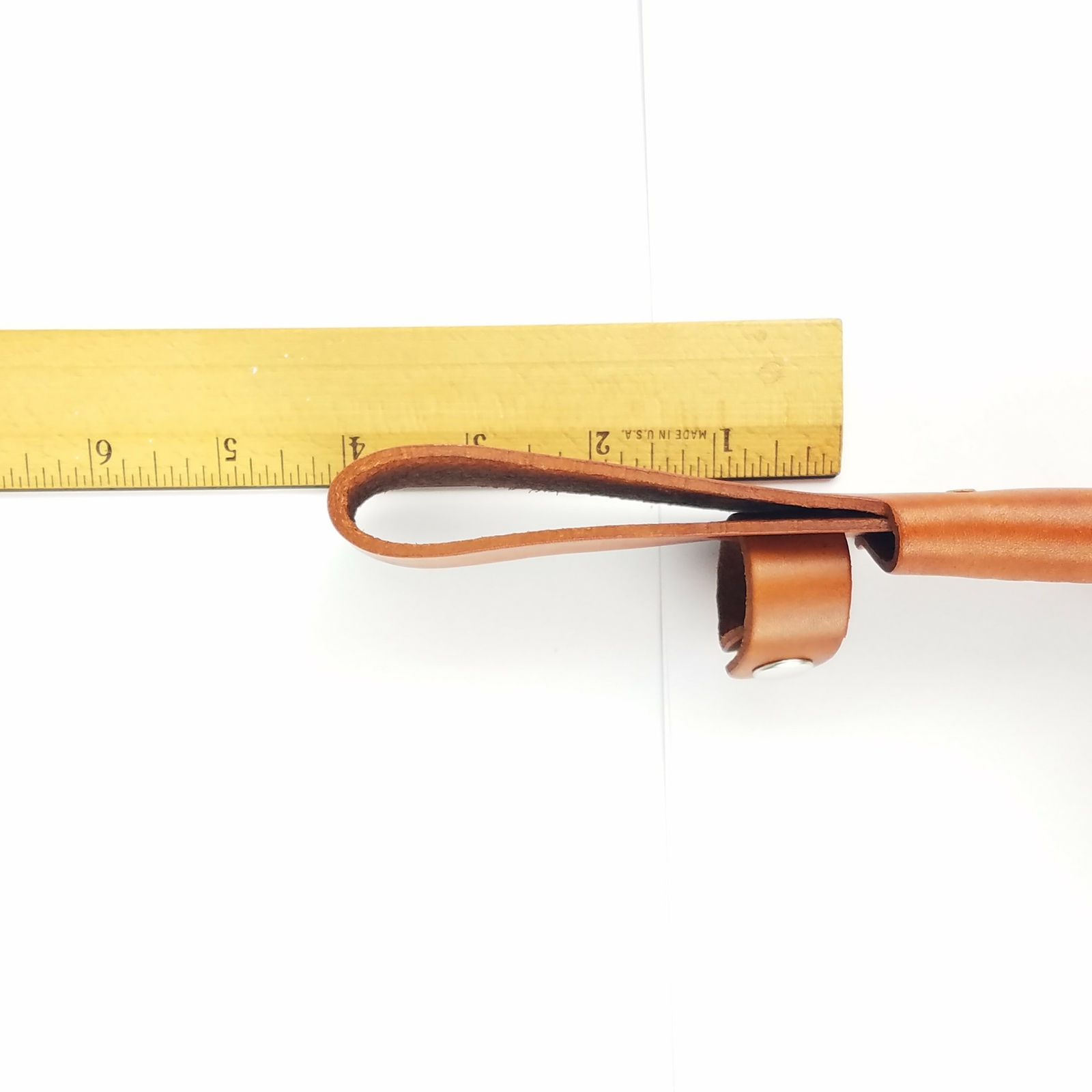 Sheath Straight Knife Brown Basketweave Leather Fits Up To 5" Blade 1134