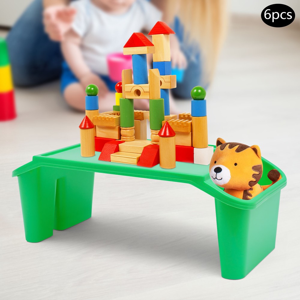 6Pcs Children Kids Lap Desk With Side Pockets Multipurpose Activity Dining Table