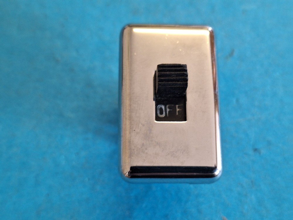 Slide switch ~ Single Pole On / Off ~ Chrome facia