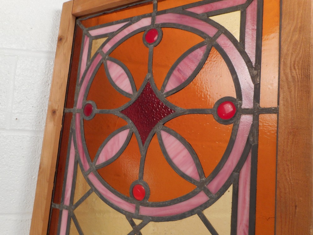 Vintage Stained Glass Window Panel (3052)NJ