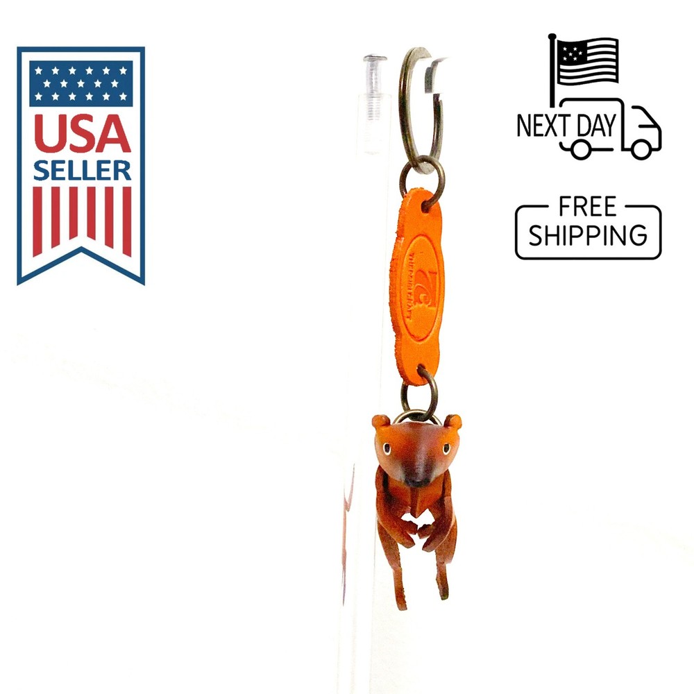 Meerkat Handmade Leather Keyring
