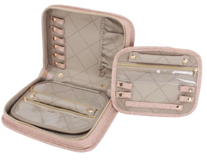 Marcy McKenna Jewelry Portfolio with Removable Mini Case-Red Python-NWT