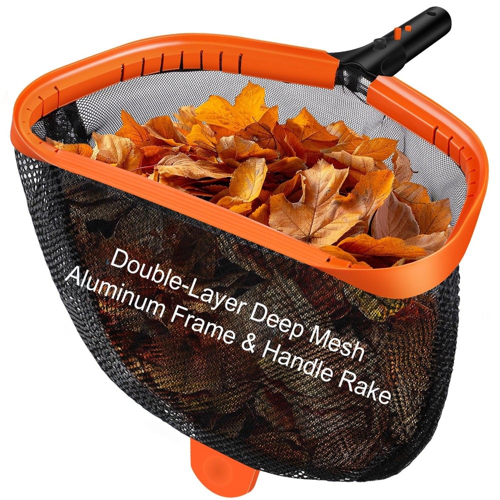 17.5" Pool Net, Pool Skimmer Net with DoubleLayer Netting Bag, Aluminum Frame...