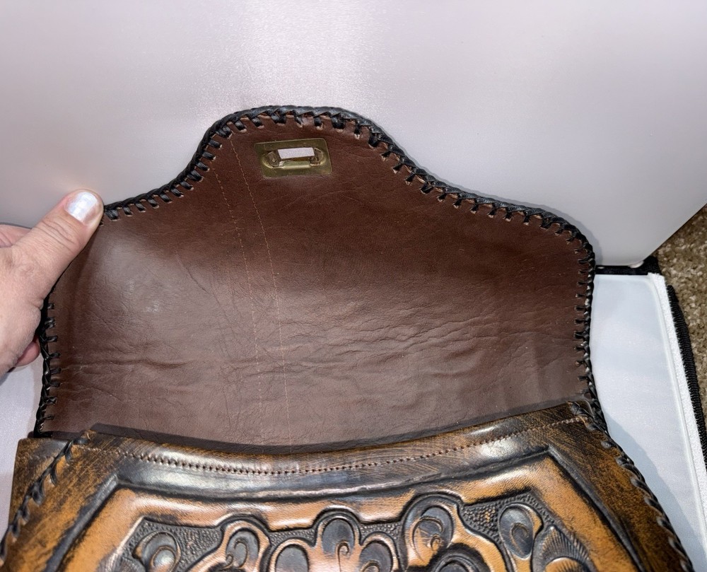Vintage Hand-Tooled Leather Purse