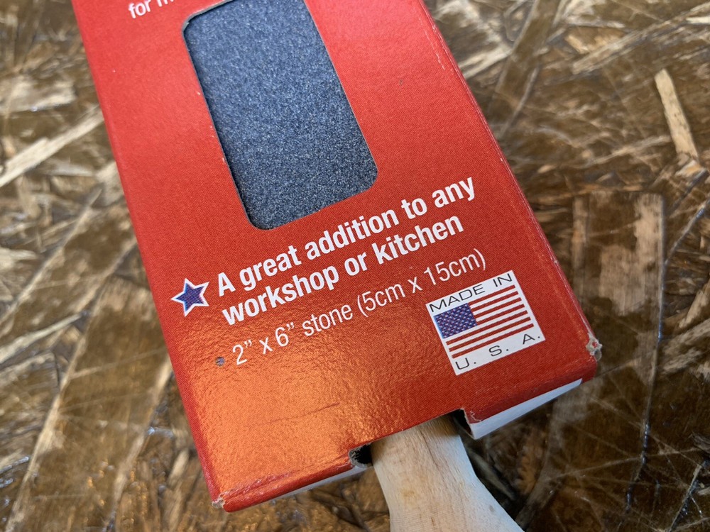 Multi-purpose knife sharpening tool, 2x6” Coarse & Fine Grit! "Stone on a Stick"