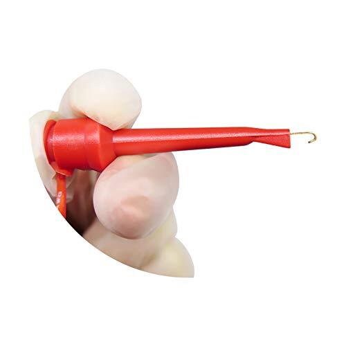 5 Pack Electrical Dual Lead Test Hook Clips Silicone Test Cables for Electronics