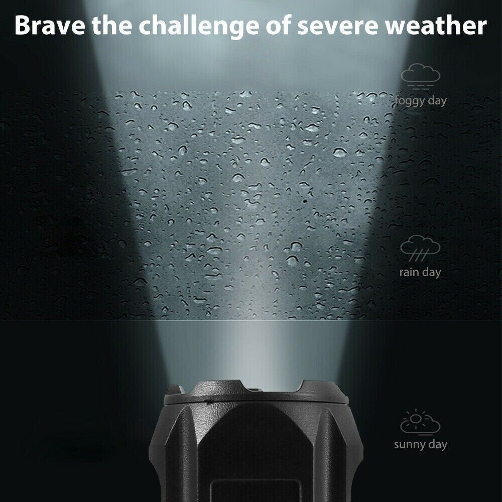 2000 Lumens Super Bright LED Tactical Flashlight USB Work Light Zoomable