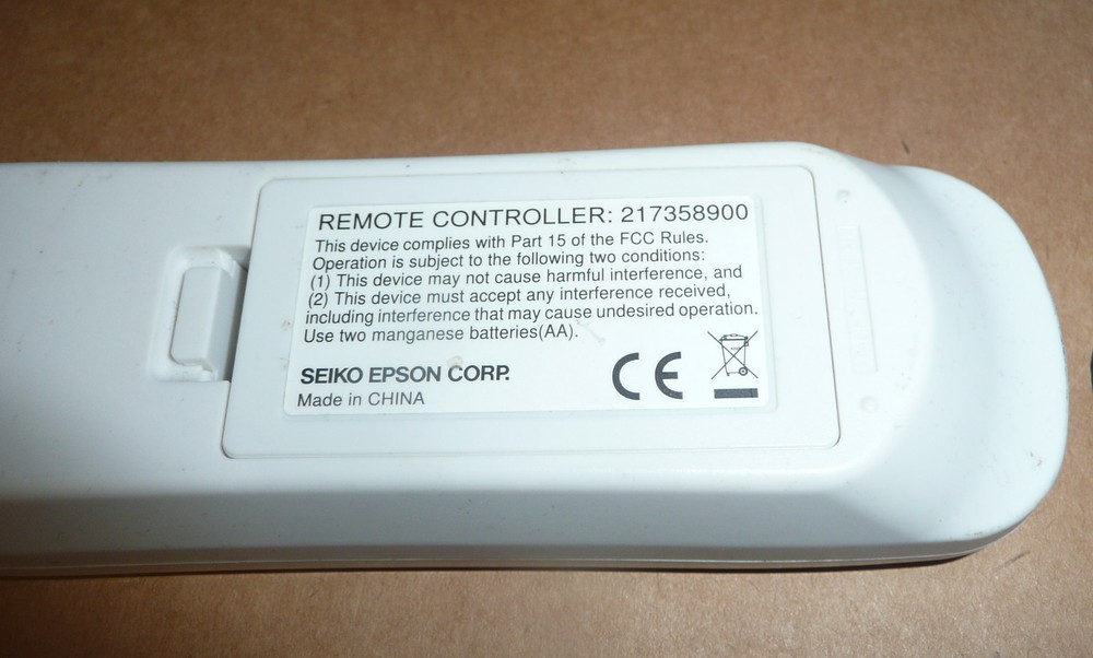 Genuine Epson 217358900 Projector Replacement Remote Control Seiko