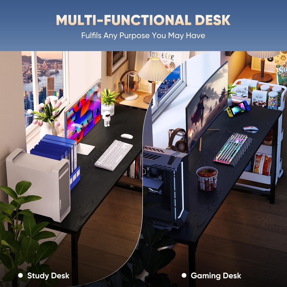 40 Inch Office Small Computer Desk Modern Simple Style Writing Study Work Tab...