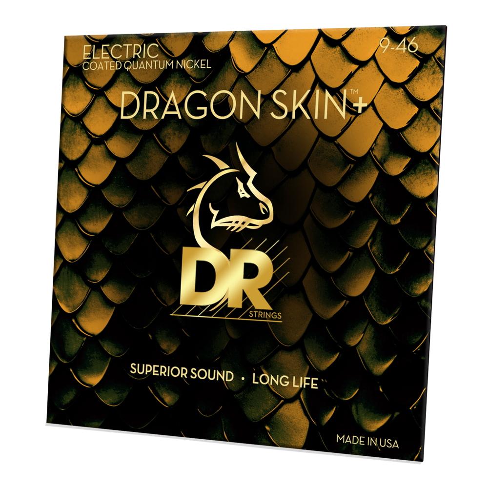 DR Strings DRAGON SKIN+ Coated Electric Guitar Strings Light to Medium 9-46