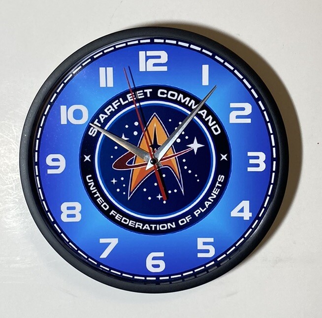 Star Trek Starfleet Command Battery Operated Wall Clock
