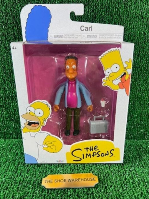 The Simpsons Jakks Pacific Carl Carlson Lunchbox & Coffee 5” Action Figure NEW