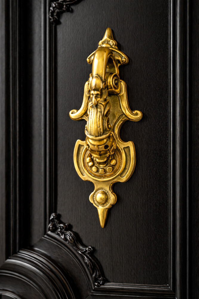 Large Ornate Solid Brass Door Knocker Turkish Antique Style Heavy Architectural