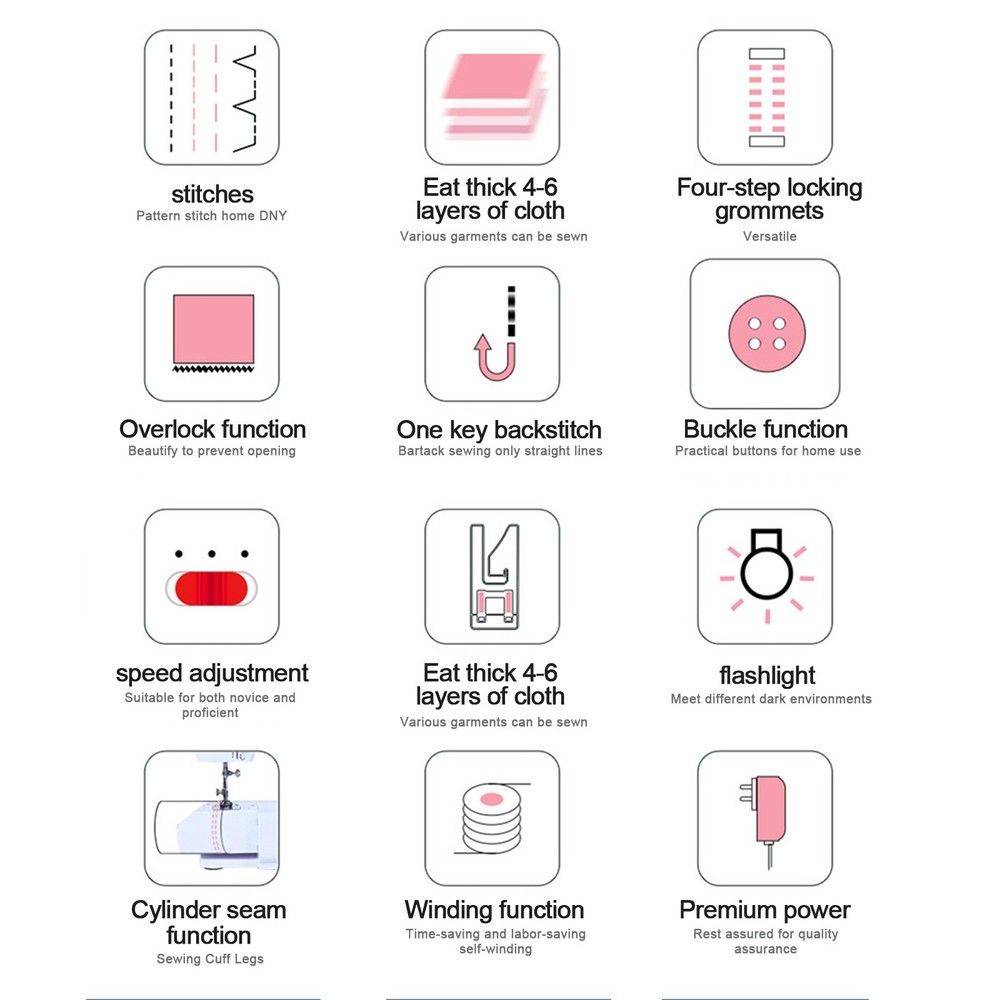 Portable Sewing Machine for Beginners with Full Kit & Extension Table