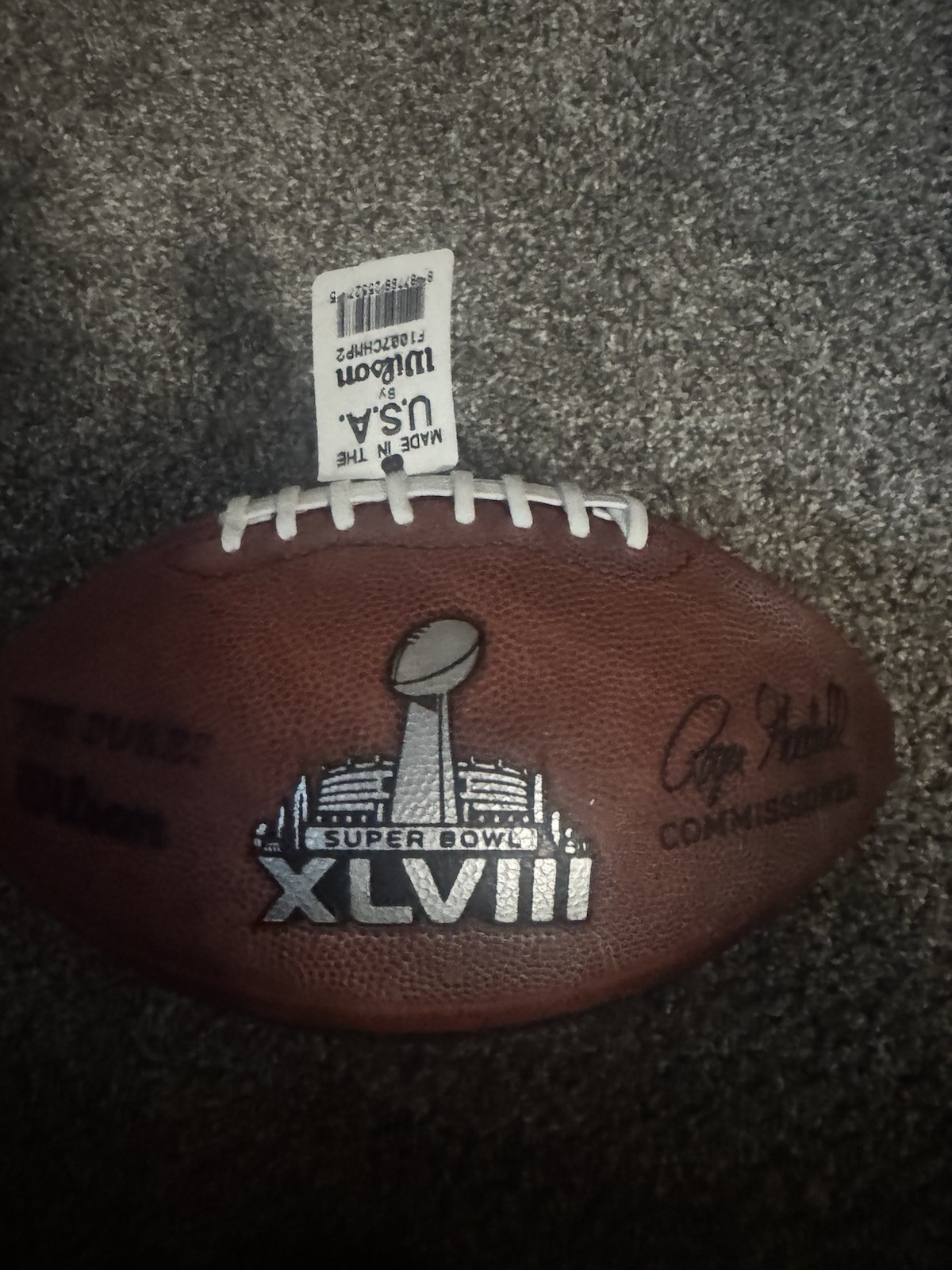 Wilson NFL Super Bowl XLVIII Champions Seattle Seahawks Duke Leather Football