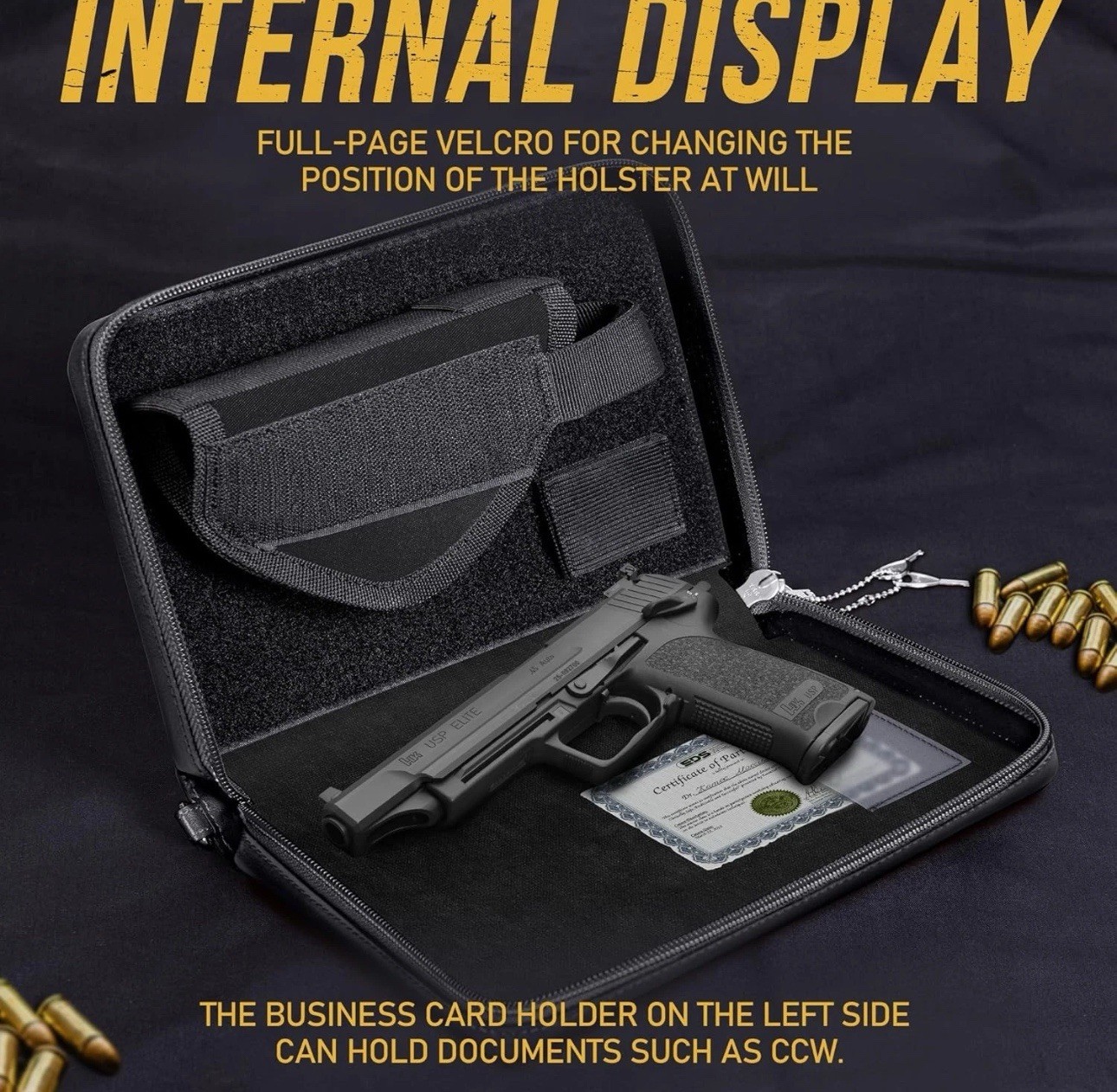 Holy Bible concealed carry gun pouch black leather pistol case