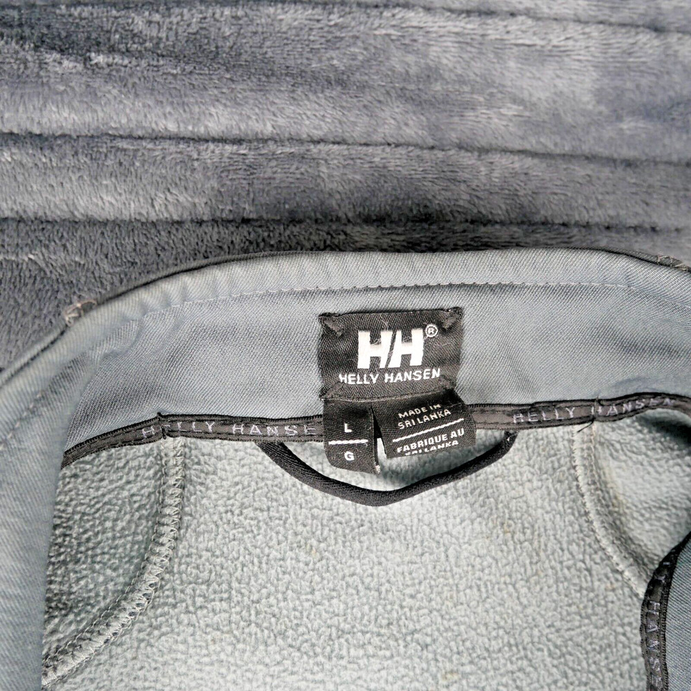 Helly Hansen Jacket Large Grey Fleece Softshell Windbreaker Workwear Full ZIp