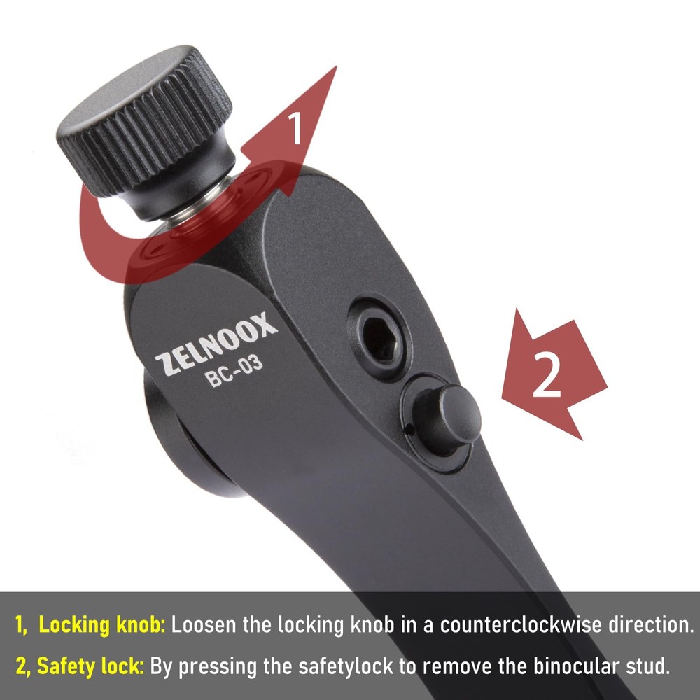 Binocular Tripod Adapter | Quick Release, 1/4"-20 Thread & Arca-Dovetail, CNC...