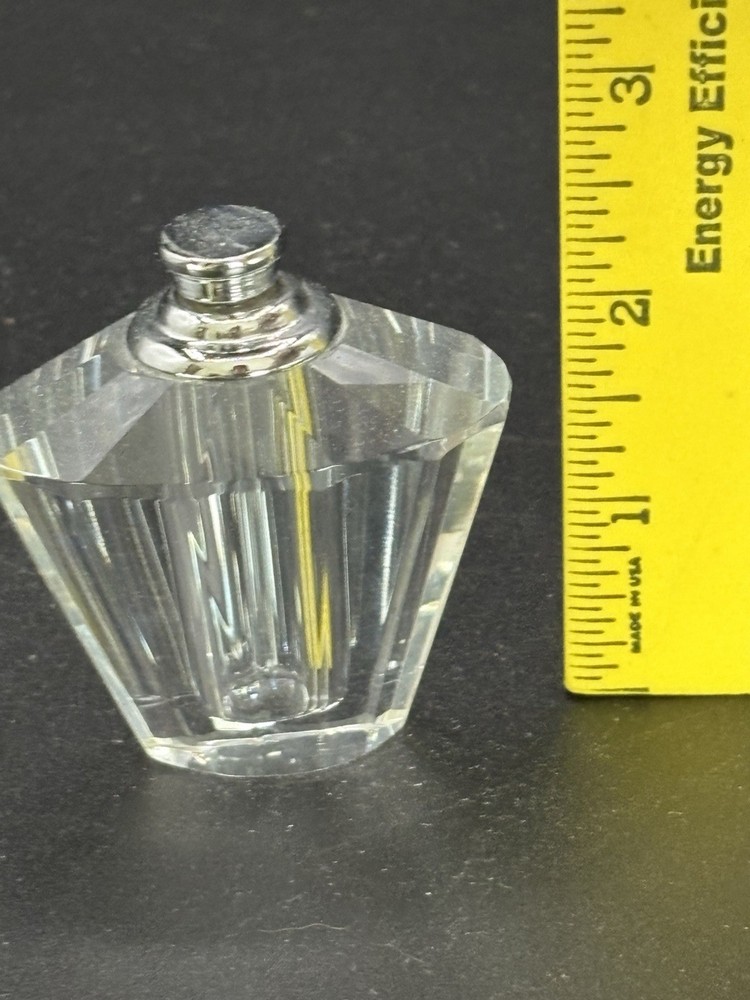 Small Crystal Perfume Bottles, refillable, w/Dipper