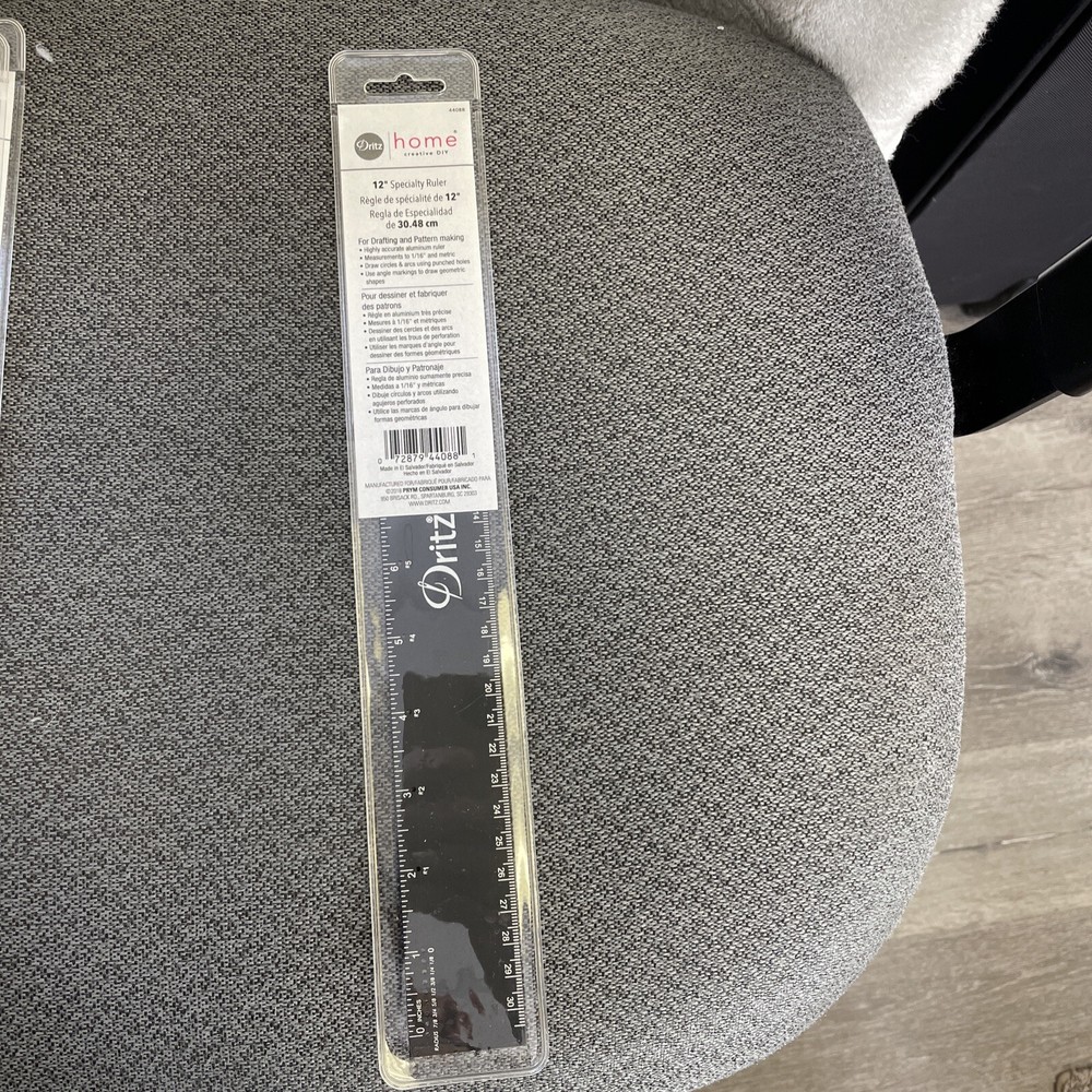 Dritz Home 12" Specialty Ruler: For Drafting & Pattern Making - Item# 44088