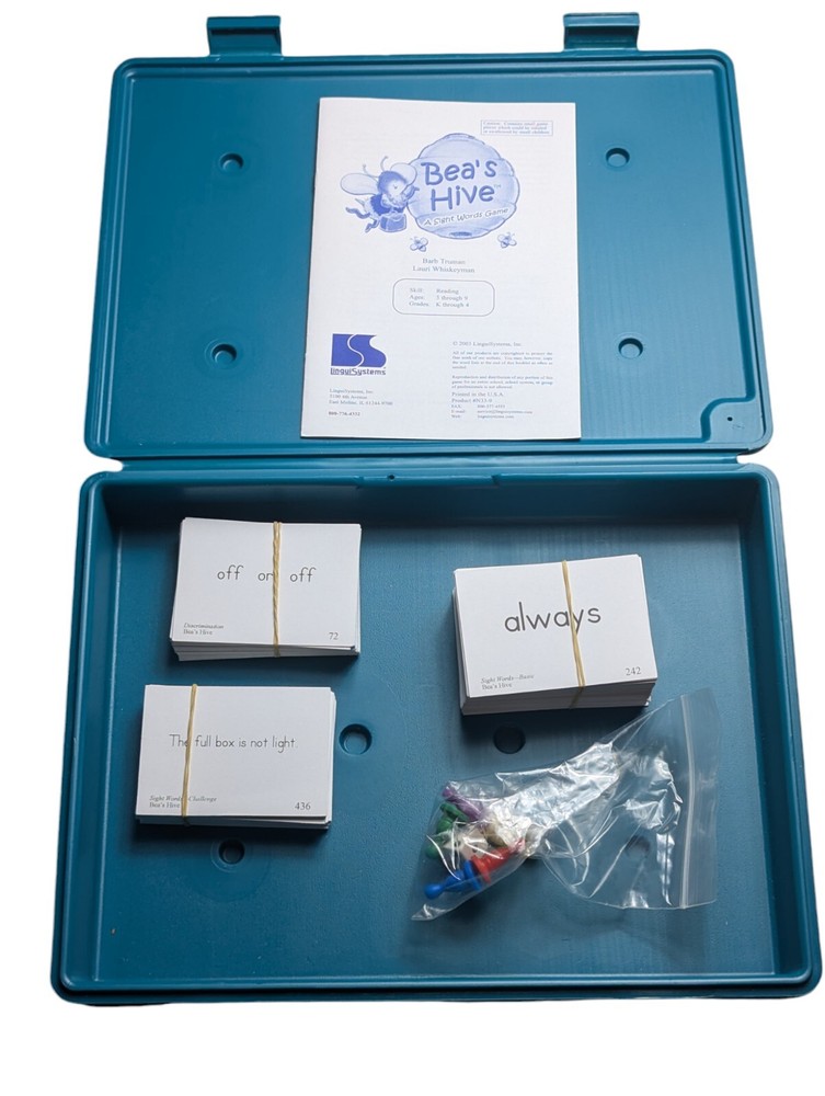 Bea's Hive Sight Words Game Language & Speech Development Rare Vtg Learning Tool