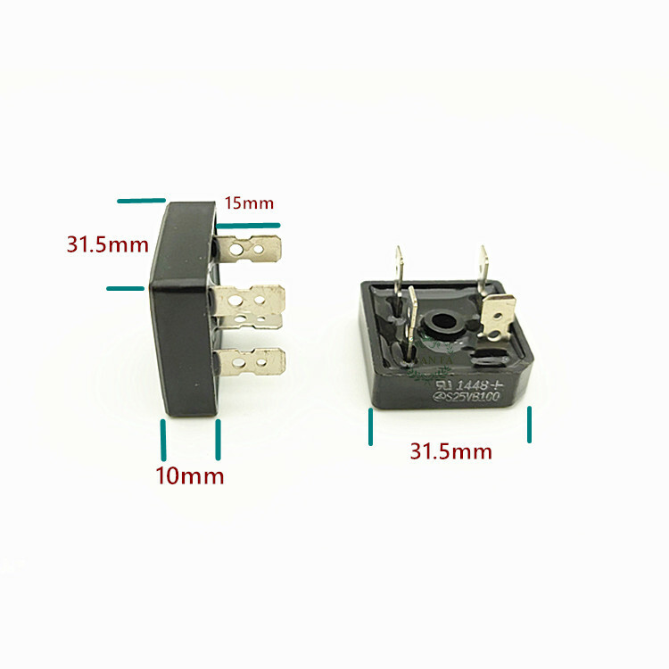 5pc Rectifier Bridge S25VB100 Welding Machine Professional Bridge Stack 25A1000V