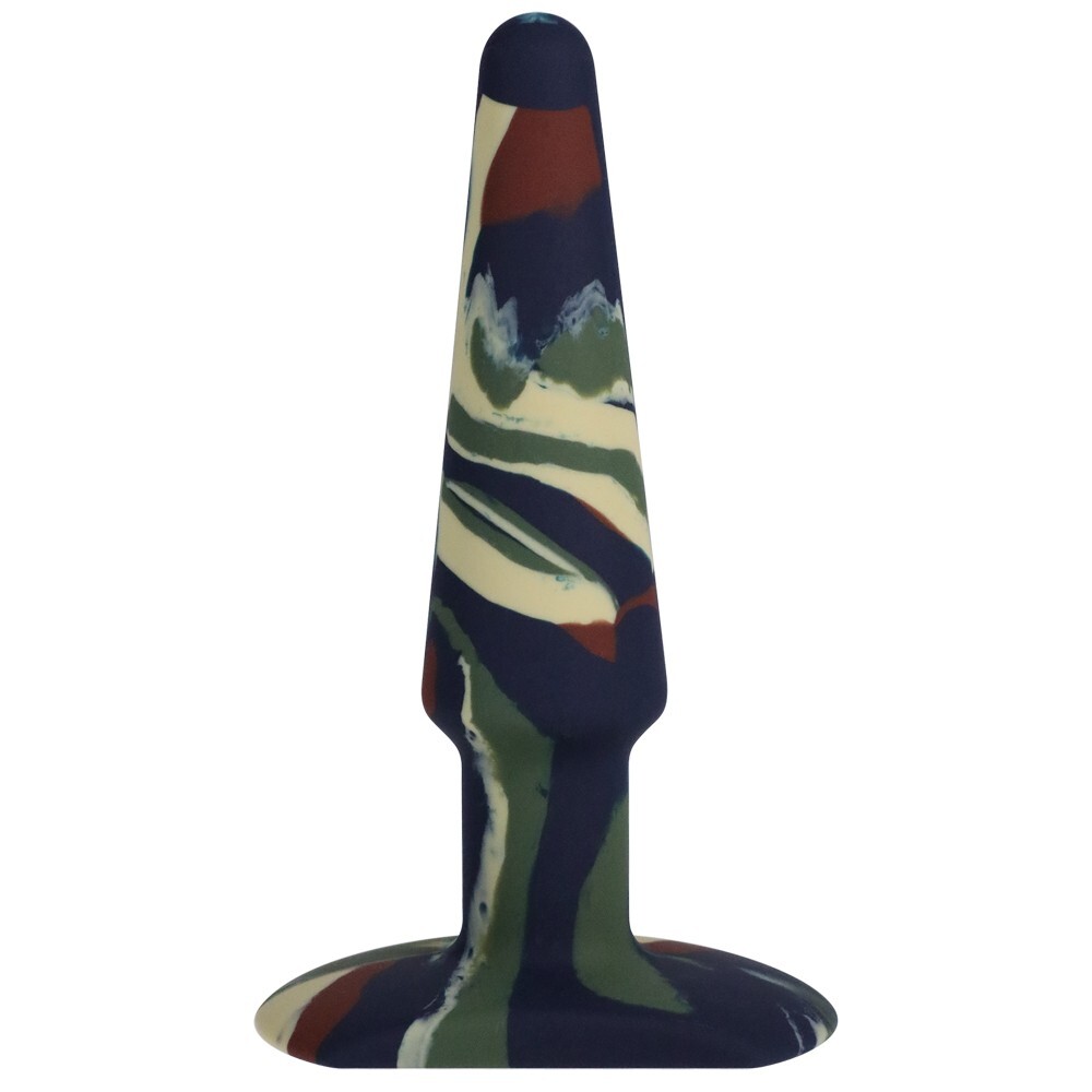 Doc Johnson A-Play Groovy Silicone Butt Plug  5" Camouflage