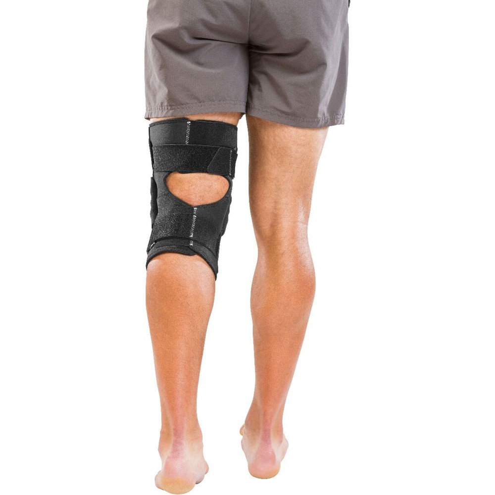 Mueller Hinged Wraparound Knee Support Brace - Black