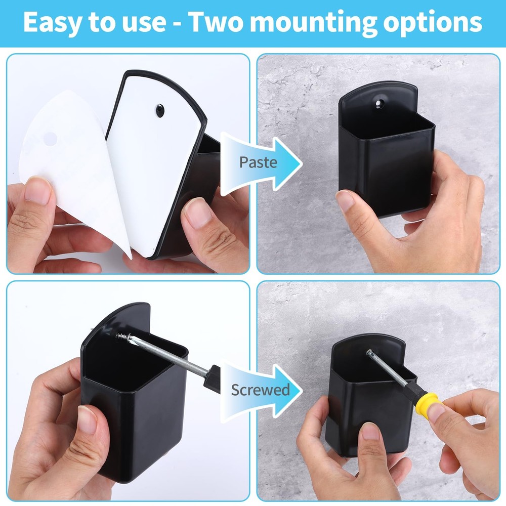 Remote Holder Wall Mount 2 Pcs | Practical Storage for TV, Pens, Scissors