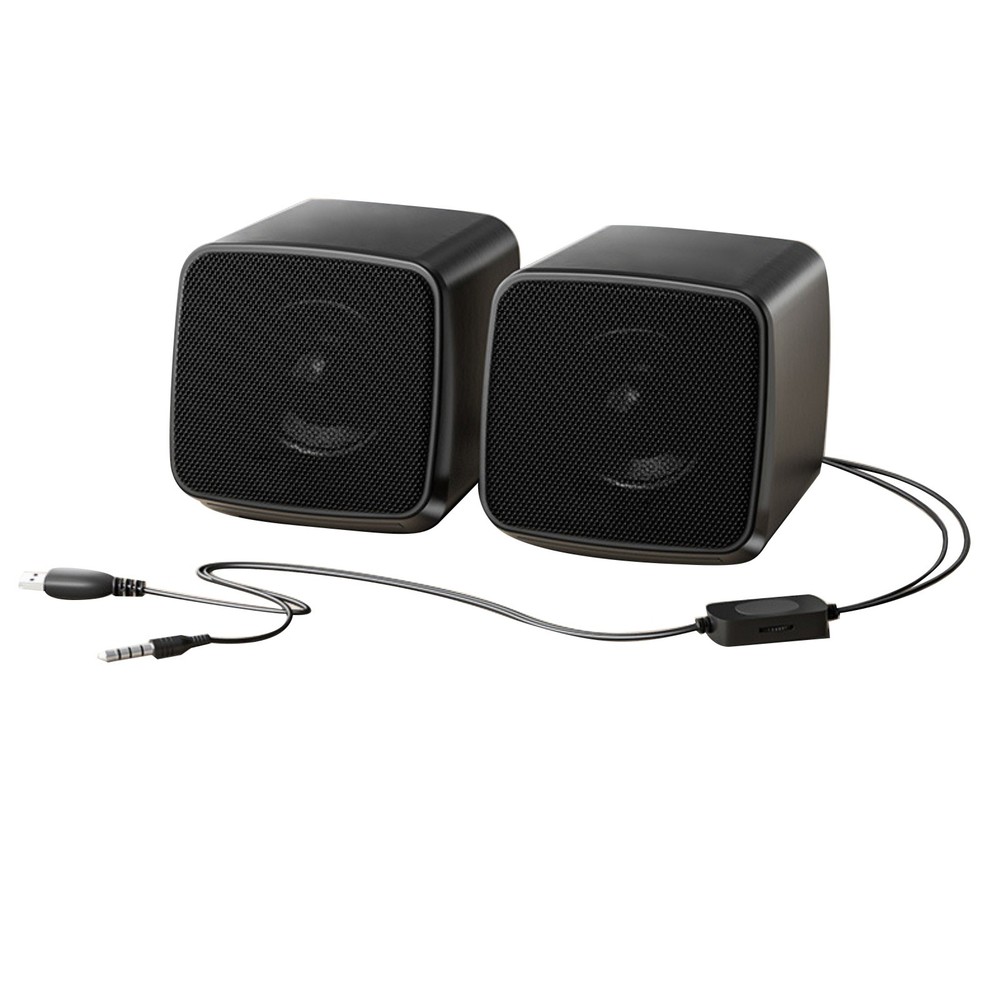 For Laptop 1 Pair USB Powered Computer Speakers with Easy Volume Control
