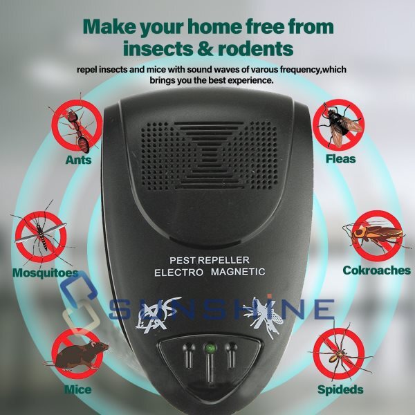2X Electronic Repellent for Mosquito, Roach, Rat, Flea, Mice, Spider, Fly, Mole