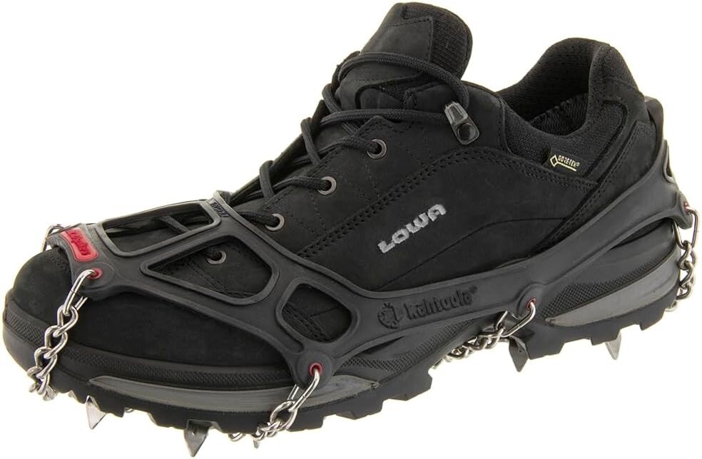 2023-2024 Kahtoola MICROspikes -snow, ice, trail hiking crampons - BLACK, MEDIUM