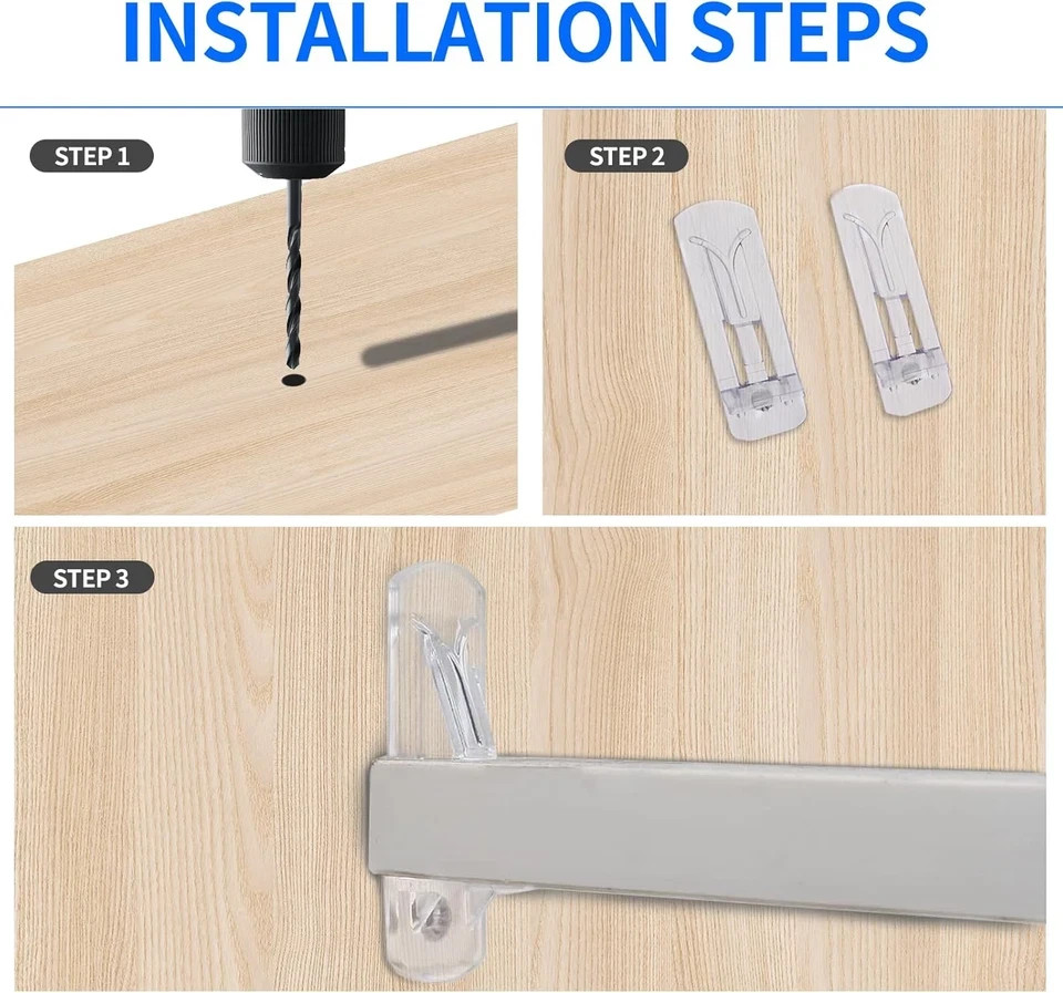 36 Pcs Plastic Locking Shelf Pins, Cabinet Shelf Clips Locking Shelf Support Peg