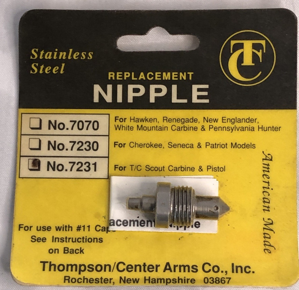 Thompson Center Replacement Nipple Scout Muzzle Loader 7231 TC NIP