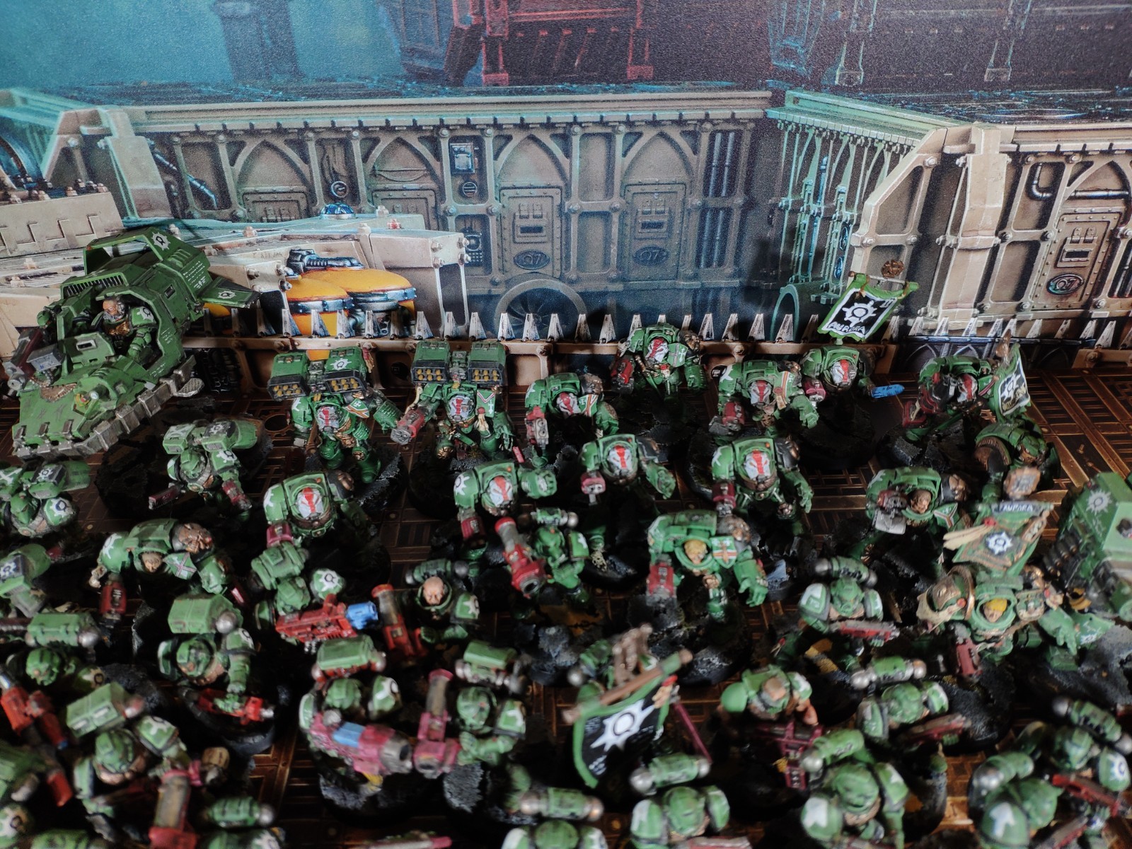 Space marine army Aurora chapter warhammer40k PAINTED