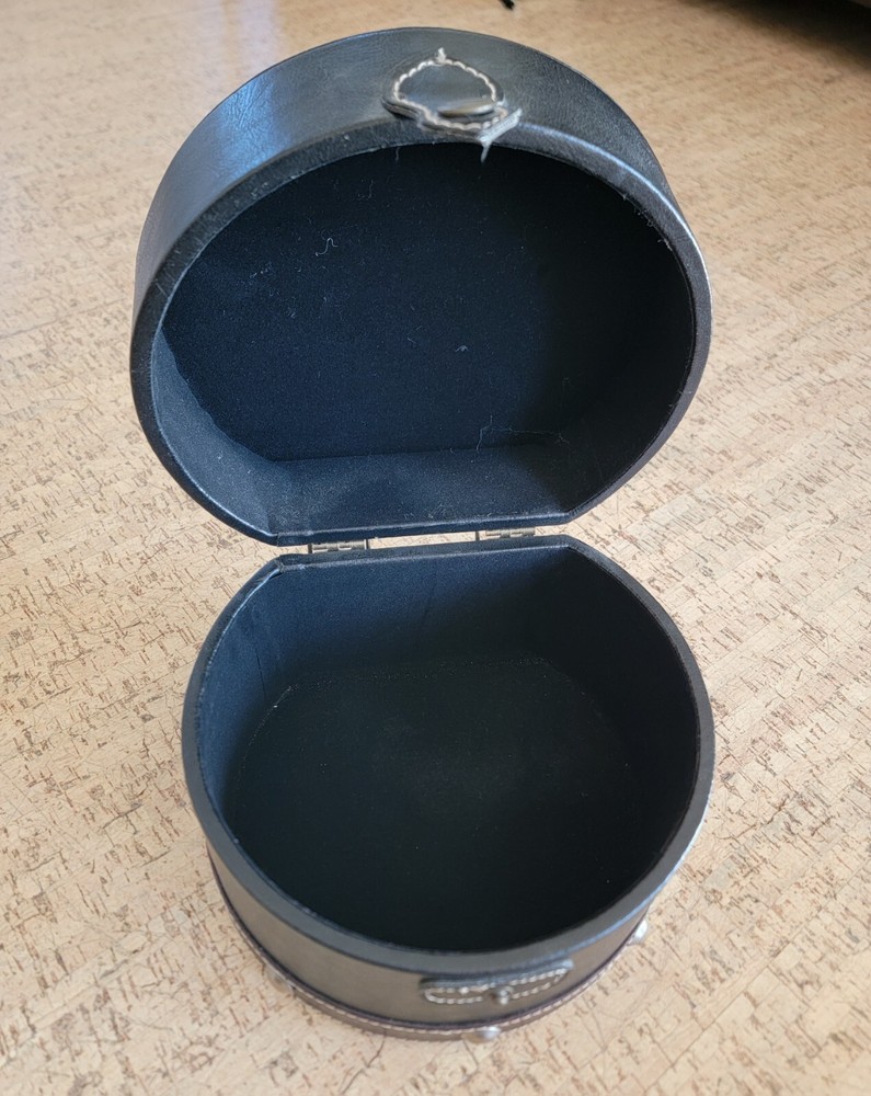 Vintage leather bound espresso storage box