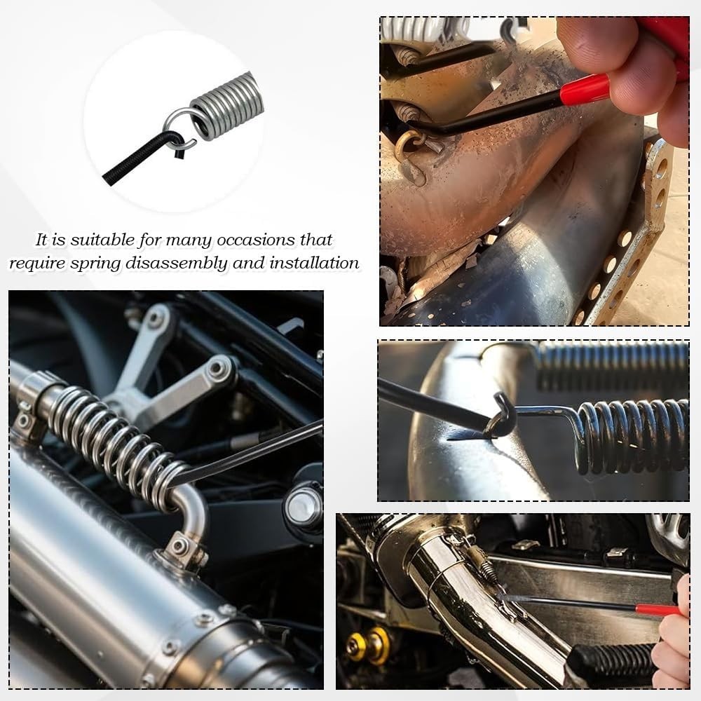 Exhaust Spring Puller Tool, 4 Pack Thick Exhaust Spring Puller Tool Motorcycle E